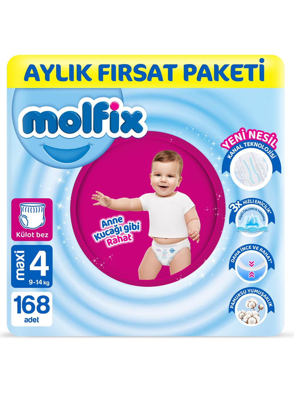 Molfix Külot Bez 4 Beden Maxi Aylık Fırsat Paketi 168 Adet