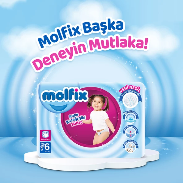 Molfix Külot Bez 6 Beden E.large Aylık Avantaj Paketi 74 Adet