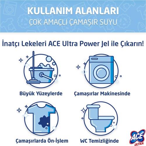 Ace Ultra Yoğun Kıvamlı Çamaşır Suyu Dağ Tazeliği 810G X6