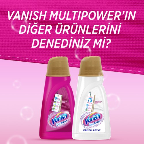 Vanish Multipower Leke Çıkartıcı  Deterjan Güçlendirici Toz 2 x 800 gr Renkliler  Beyazlar Için