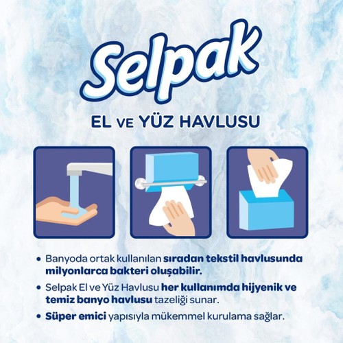 Selpak El ve Yüz Havlusu x 5 Paket 400 Yaprak