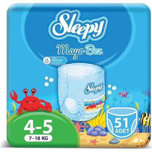 Sleepy Mayo Külot Bez 5 Numara Junıor 3’Lü Paket 7 - 18 Kg 51 Adet