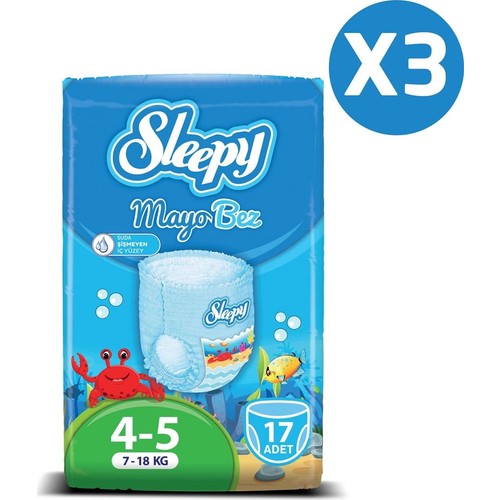 Sleepy Mayo Külot Bez 5 Numara Junıor 3’Lü Paket 7 - 18 Kg 51 Adet