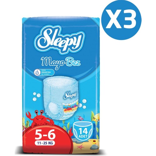 Sleepy Mayo Külot Bez 6 Numara  X Large 3’Lü Paket 11 - 25 Kg 42 Adet