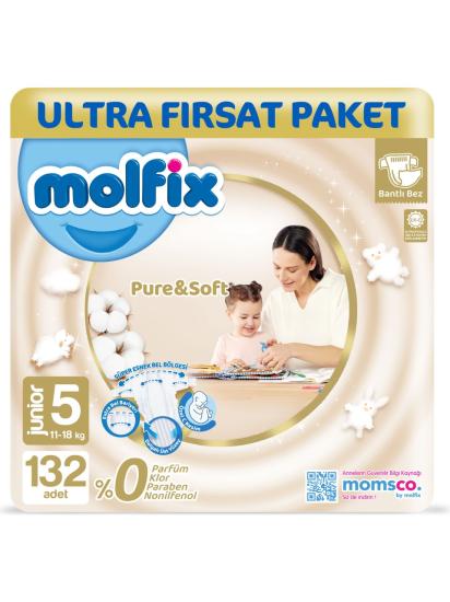 Molfix Pure&Soft Bebek Bezi 5 Beden Ultra Fırsat Paketi 66x2 Adet