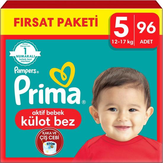 Prima Külot Bez Aylık Paket 5 Beden 96 Adet