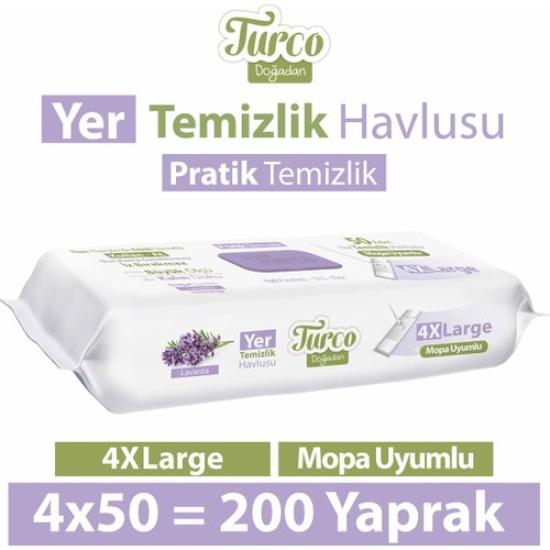 Baby Turco Turco Doğadan Yer Temizlik Havlusu Lavanta 4X50(200 Yaprak)