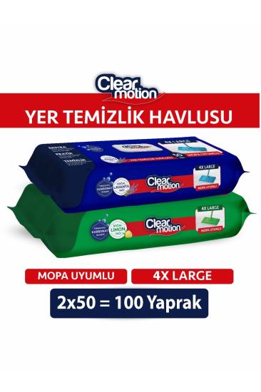 Clear Motion Yer Temizlik Havlusu(2X50) 100 Yaprak