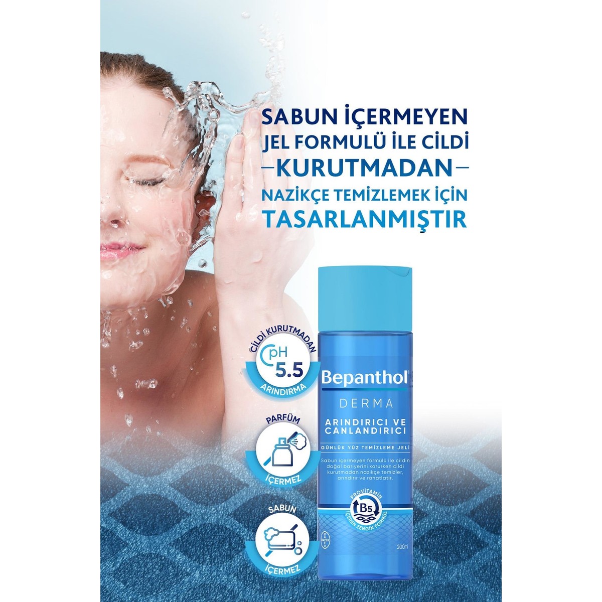 Bepanthol Derma Nemlendirici & Besleyici Spf 25 Günlük Yüz Kremi 50ML + Derma Arındırıcı & Canlandırıcı Günlük Yüz Temizleme Jeli 200ML