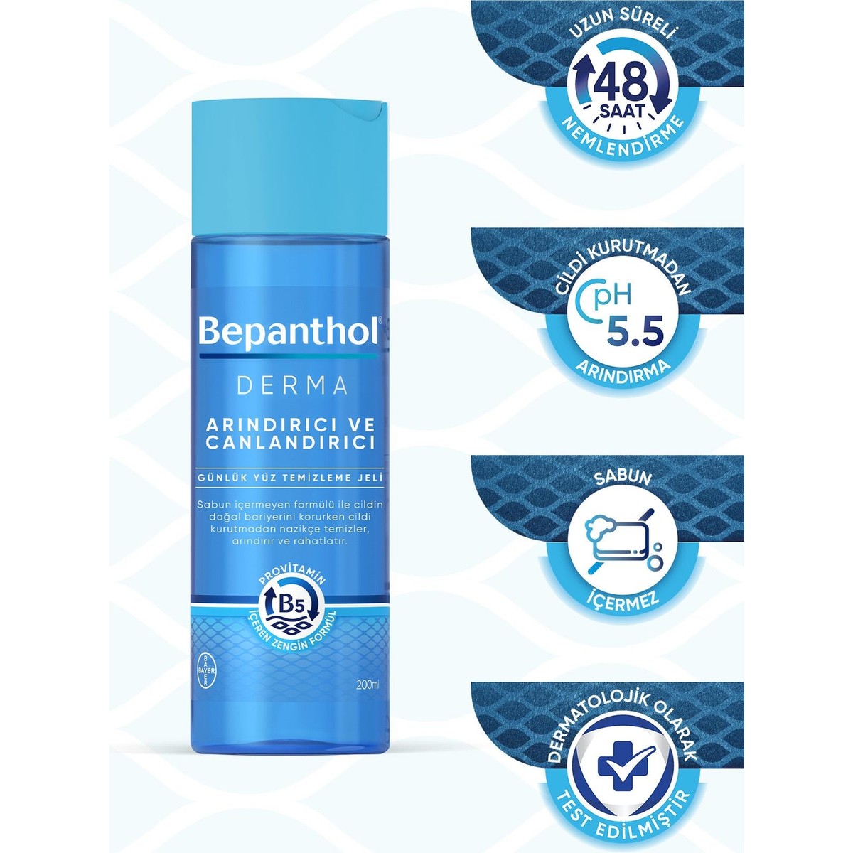 Bepanthol Derma Nemlendirici & Besleyici Spf 25 Günlük Yüz Kremi 50ML + Derma Arındırıcı & Canlandırıcı Günlük Yüz Temizleme Jeli 200ML