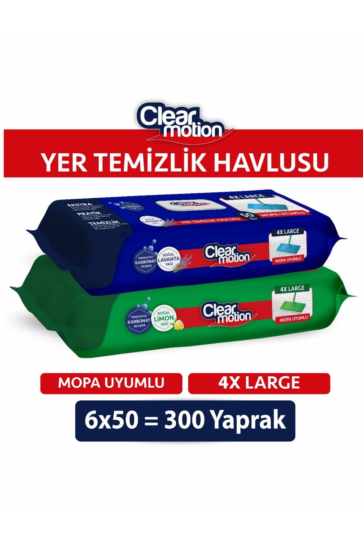 Clear Motion Yer Temizlik Havlusu(6x50) 300 Yaprak